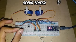 Servo tester arduino | arduino nano | arduino uno | arduino pro mini | servo | belajar arduino |