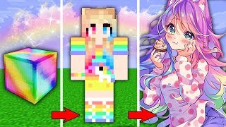 ? КАК МЕНЯЛАСЬ ДЕВУШКА РАДУЖНЫЙ БЛОК И ЕЁ ЖИЗНЕННЫЙ ЦИКЛ МАЙНКРАФТ!
