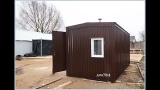 Баня дешего 4,00*2,45. Профлист-липа.