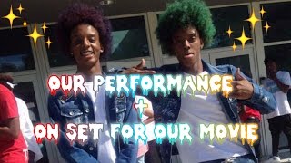 Our Performance day ???+ sneak peak on set of our movie ?
