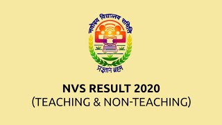 NVS Various Post Recruitment PGT Result 2020 | Teaching & Non-Teaching | ULearn Online