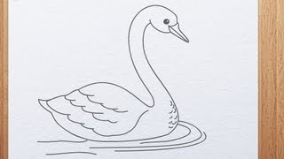 How to draw swan