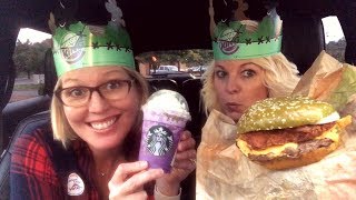 Burger King Nightmare King Burger and Starbucks Witch's Brew Review