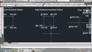 Proje Eğitimi - AutoCAD Ders 3   Koordinat Sistemleri Örnekler