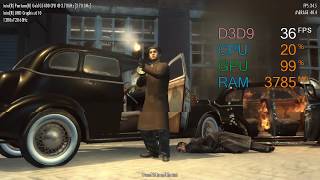 Intel UHD Graphics 610 -- Intel Pentium Gold G5400 -- Mafia II Benchmark