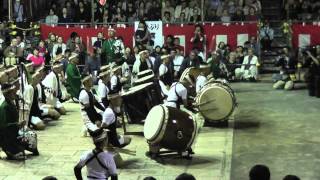 2014長崎くんち　銀屋町・鯱太鼓　長崎市公会堂前・前日くんちの夕べ　20141007 183612