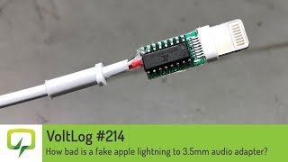 Voltlog #214 - How bad is a fake apple lightning to 3.5mm audio adapter?