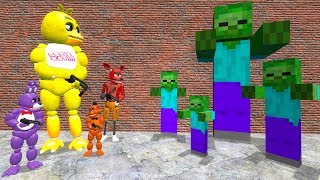 АНИМАТРОНИКИ VS ГИГАНТ ЗОМБИ - МАЙНКРАФТ БИТВА / Garry's Mod