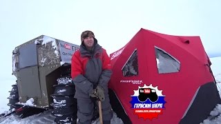 Рыбалка налима на Онего. Палатка примерзла ко льду! Соревнование по ловле налима! день 3 ч1