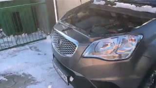 Заводим SsangYong Action в мороз после 8-ми дней простоя