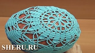 Как вязать шапочку крючком Урок 74 часть 1 из 2