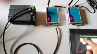 Connect HMI Weintek and PLC Siemens via RS485 to Wireless
