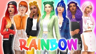 RAINBOW STUDENTS ????? + 123 CC LINKS | The Sims 4 | Create a Sim