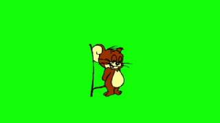 Мышка на зелёном фоне, хромакей.(Mouse on a green background, chroma key.)