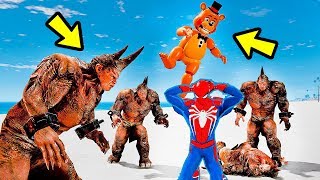 TOY FREDDY PODE SALVAR O HOMEM ARANHA DOS RHINOS? | GTA V Mods Five Nights at Freddy's