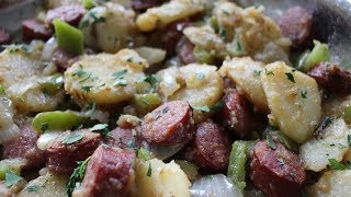 Southern Smothered Potatoes & Sausage - Soul Food Dinner Idea - I Heart Recipes