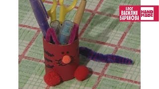 Пенал из подручных материалов «Котик» / ПОДЕЛКА / СДЕЛАЙ САМ