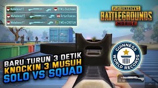SOLO VS SQUAD , BARU TURUN 3 DETIK KNOCKIN 3 MUSUH - PUBG MOBILE