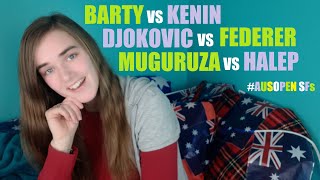 Australian Open Day 1 Semifinals Preview & Predictions: Djokovic vs Federer, Barty vs Kenin & more