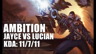 Ambition Jayce vs Lucian TOP - S9 Ranked Gameplay