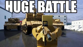 HUGE Multiplayer BATTLE in Brick Rigs!  TANKS vs Bazooka! (Brick Rigs Multiplayer Gameplay)