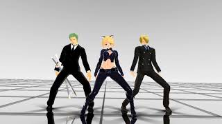 [mmd] Zoro Vimi Sanji in Psy:Gentlemen