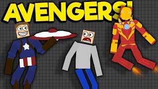 Iron Man & Captain America VS Ragdolls!  - MAD 2 Ragdoll Gameplay