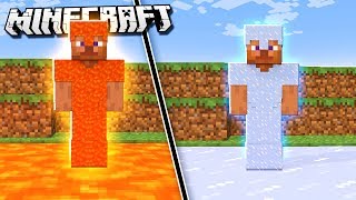 LAVA ARMOUR vs  ICE ARMOUR in Minecraft!