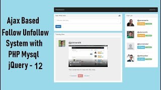 Ajax Based Follow Unfollow System with PHP Mysql jquery - 12