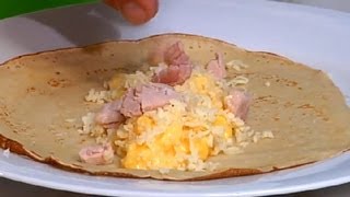Egg, Ham & Cheese Crepes : Cooking with Ham
