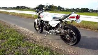 チャンバー交換前動画　フルカスタム　初期型RZ250　チャンバー排気音