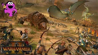 Total War Warhammer 2 - Epic Lizardmen vs. High Elves Quest Battle Gameplay