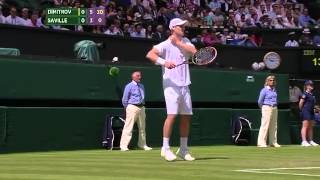 Grigor Dimitrov's perfect service game  - Wimbledon 2014