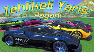 Pagani Süper Araba ile Tehlikeli Yarış Deadpool Örümcek Adam (Çocuklar için)