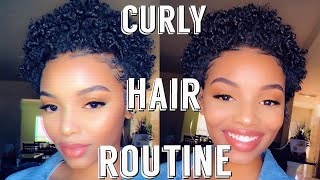 CURLY HAIR ROUTINE 2019 | Wash & Go For Short Natural Hair | Flawhs