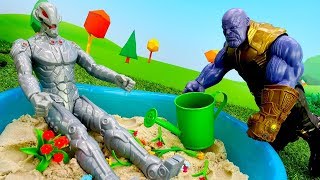 Игры для мальчиков - Герои Марвел и Танос - Сила перчатки!
