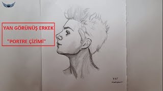 Yan Profilden Erkek Portre Çizimi