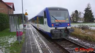 Ein- und Ausfahrt NEB Stadler Regioshuttle in Kablow