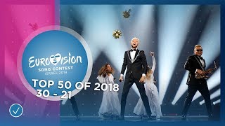 TOP 50: Most watched in 2018: 30 TO 21 - Eurovision Song Contest