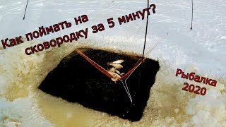 Рыбалка на паук зимой! Поймал на сковородку за 15 минут! Рыбалка на паук 2020!