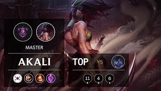Akali Top vs Sylas - KR Master Patch 9.13
