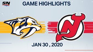 NHL Highlights | Predators vs Devils – Jan. 30, 2020