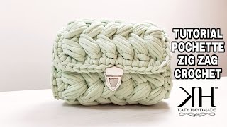 TUTORIAL POCHETTE UNCINETTO PUNTO PUFF ZIG ZAG - Crochet "Russian" Bag● Katy Handmade