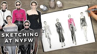 Sketching at NEW YORK FASHION WEEK! (ft. Alexander Wang + more!)