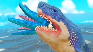 ГИГАНТСКИЙ МЕГАЛОДОН СЪЕЛ КРАКЕНА | Feed and Grow Fish