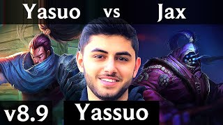 Yassuo - YASUO vs JAX (TOP) ~ 1000+ games, Rampage ~ NA Challenger ~ Patch 8.9