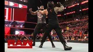 Resultados WWE Raw 09/07/2018 Roman Reigns y Bobby Lashley se destrozan Seth Rollins Drew Macintyre