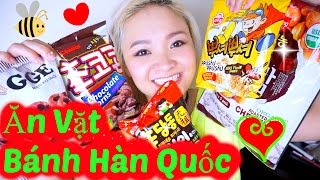 Trying Korean Snacks | Thử Đồ Ăn Vặt Bánh Hàn Quốc Taste Tested ♡ BeeSweetiee