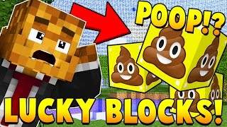 POOP LUCKY BLOCK MOD BIO-DOME vs 50 Fans | Minecraft - Modded Fan Battle | JeromeASF