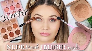 COLOURPOP NUDE MOOD + BLUSH CRUSH FACE SWATCHES!